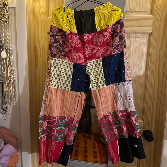 Ashley Taylor Colorful Patchwork Wide Leg Pants - Picture 2 of 3